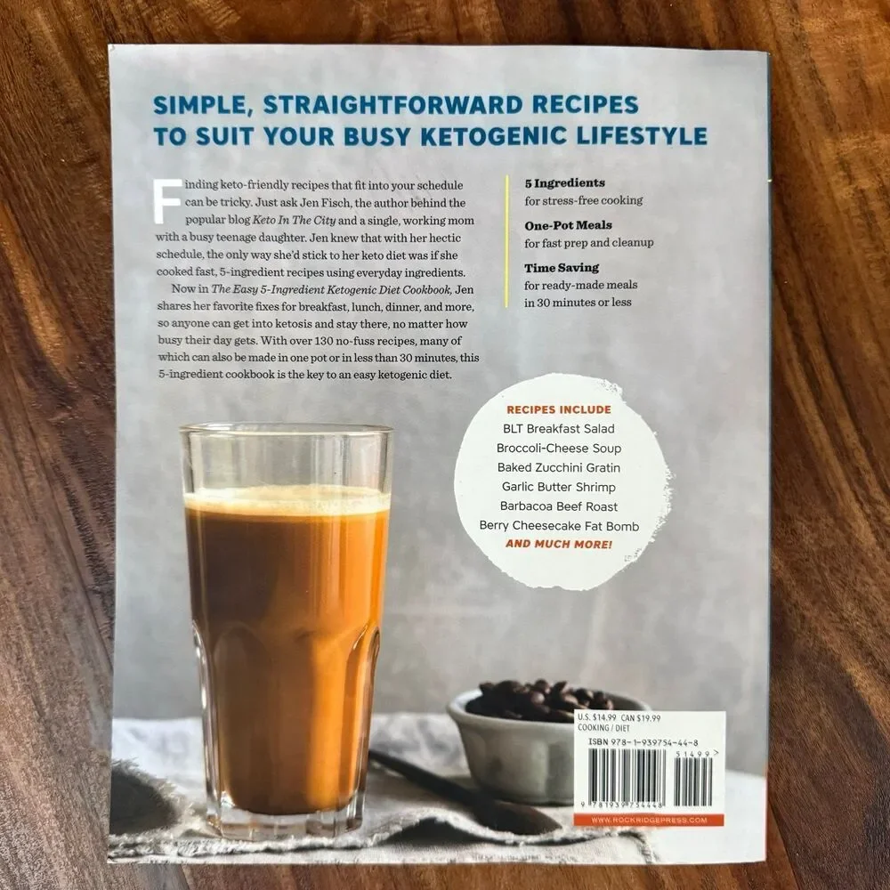 Easy 5 ingredient Ketogenic Diet Cookbook
